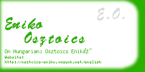 eniko osztoics business card